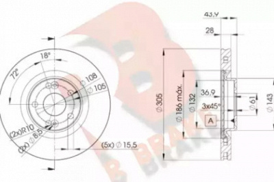 R BRAKE 78rbd26673 -  Тормозной диск